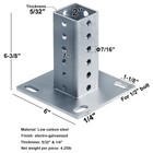 1 Pack 2  X 2  Square Sign Post Anchor Base  Surface Mount