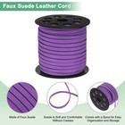 Faux Suede Leather Cord  50 Yards 5mm Flat Suede Leather Lace  violet 