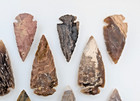 14 Piece Collection 2  Spearheads - Arrowheads - Hand Knapped Agate jasper