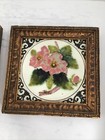 Stunning Antique Art Nouveau 6  X 6  Victorian Tiles Framed