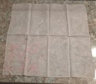 Vintage Madeira Pink Wedding Hanky Monogram L Flowers Bows Embroidery Bridal