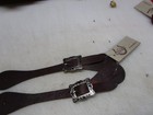 2 Sets Of Black Hoof Leather Rawhide Dark Brown  Spur Straps Blackhoof 4 Pcs 