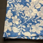 Vtg Fabric Early Mod Blue White Floral Sheer Pattern Rights Inc 2 5 Yards