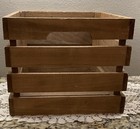 Wooden Crate  11    X 10    X 8     Walnut Color Rustic Crate