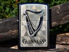 Guinness Zippo Lighter - Harp Design - Irish Dry Stout - Dublin - 1759 - Beer