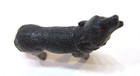 Vintage 1990 s 3 75  Long Gray Black Wolf Realistic Plastic Toy Model
