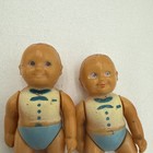 Vintage Renwal Baby Doll  8 Plastic Jointed Blue Outfit 1950s Dollhouse Boy Set