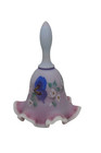 Fenton Burmese Glass Bell With Butterfly Limited Edition Signed Vicki Anderson