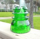 Great 7 Up Green Cd 214 Hemingray Glass Insulator