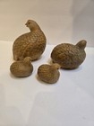 Set Of 4 Vintage Quail Partridge Ceramic Bird Figurines Forester Haven Free Ship