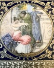 Antique German 800 Silver Gilt Pictorial Enamel Card Case Box  C 1900