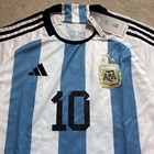 Adidas Argentina Jersey World Cup 2022 Home Men s Soccer Messi  10 Size L