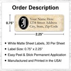 60 Return Address Labels Personalized Printed 3 4 X 2 1 4 Parchment Old English