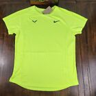 Nike Rafa Nadal Tennis Shirt Dri-fit Men s Size Large Volt green Dv2887-702 Nwt