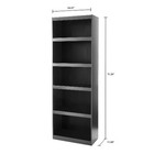 Framed 5-shelf Bookcase 71  Tall Adjustable Wood Storage Shelving Wide Bookshelf