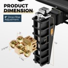 Trailer Hitch Fit 2  Receiver 8  Drop Tow Hitch Adjustable 17000 Lbs Tri-ball