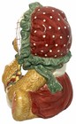 Vintage 1995 Ceramic Cherished Teddies Bear Strawberry Lane Cookie Jar  n 