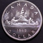 1962 Canada Silver Dollar - Impaired Proof-like  pl   800 Silver - Km  54 N  454