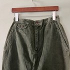 Ralph Lauren Country 100  Cotton Olive Green Long Skirt Size 8 Usa Vintage Nwt