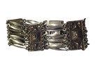Vintage Taxco Mexico Sterling Silver Repousse Link Bracelet 