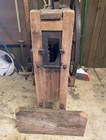 Antique Primitive Hand-crank Wooden And Metal Corn Sheller 