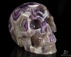 5 0  Dream Chevron Amethyst Hand Carved Crystal Skull  Realistic  Healing