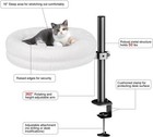 Cat Desk Bed  360   Rotating   Adjustable Soft Velvet Cat Nest Furniture For Pets