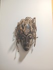A Beautiful African Mask  Vintage  Nigeria  Wooden  Braided Hair