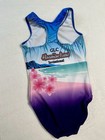 Gk Elite Leotard Gymnastics Hawaiian Luau Palm Trees Bodysuit Summer Ocean Cm