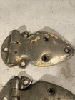 Antique Ice Box Refrigerator Door Hinges Vintage Chrome Lot Of 2 Pointed End
