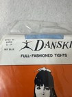 Vintage Danskin Dance Tights Youth Girl Sz L 12-14 Usa Sky Blue Full Fashioned