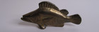 Vintage Solid Brass Trout Fish Figurine Miniature Bass Paperweight Fishing 3 5 