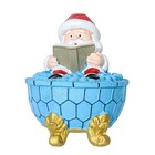 Christmas Santa Bubble Bath Lamp  Cute Santa Reading Books Usb Led Lamp Decor