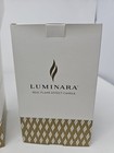      New Luminara Real Flame Effect Candle Set Of 3 Blue Berry Ornaments Flameless