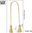 2 Pack Curtain Handmade Tiebacks Decorative Curtain Holdbacks With Tassel  gold 