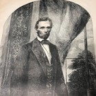 Vintage Illustration 1865 President Abraham Lincoln Portrait Aa