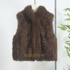 Luxury Coat 100  Fox Fur Vest Women s Short Stand Collar Warm Real Fox Fur Vest