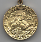 Soviet Star Order Red Medal Badge Courage Defense Of The Polar Region   2336  