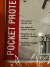New Jm Company 3 Pack Heavy Duty White Vinyl Pocket Protector Shirts Lab Coats