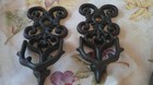 Pair Of Antique Cast Iron Door Knockers     6 3 4    X 3 1 2   