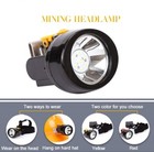 Lot Of 2 Mining Light Rechargeable Headlamp Lamp Miners Led Flashlight Hard Hat