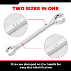 4pc Flare Nut Wrench Set Offset End Metric Brake Line Spanner  9-17mm With Pouch