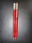 2 Vintage Red Scripto Classic Translucent Mecanical Pencils