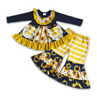 Vintage Toddler Baby Girls Fall Spring Boutique Set Bell Bottom Pants Outfit