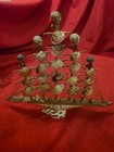 Set Of 2 Seashell Sailboat Figurines Folk Art Nautical Shell Ships