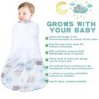 Bstoppt Newborn Sleep Sack Baby Swaddle3-6 Months3-way Adjustable Wearable Bl   