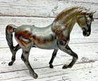 Vintage Mini Bronze Horse Figurine Statue Trotting Pose Equestrian Decor 2 75 