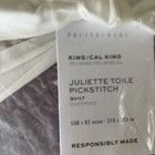 New Pottery Barn Juliette Toile Reversible Pickstitch Quilt King Wisteria Purple