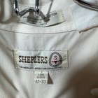 Sheplers Western Snap Front Long Sleeve Shirt Cream Pearl Snaps Size 17-33