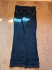 Y2k Vintage Grunge Cyber Embellished Pocket Bootcut Jeans Indigo 10